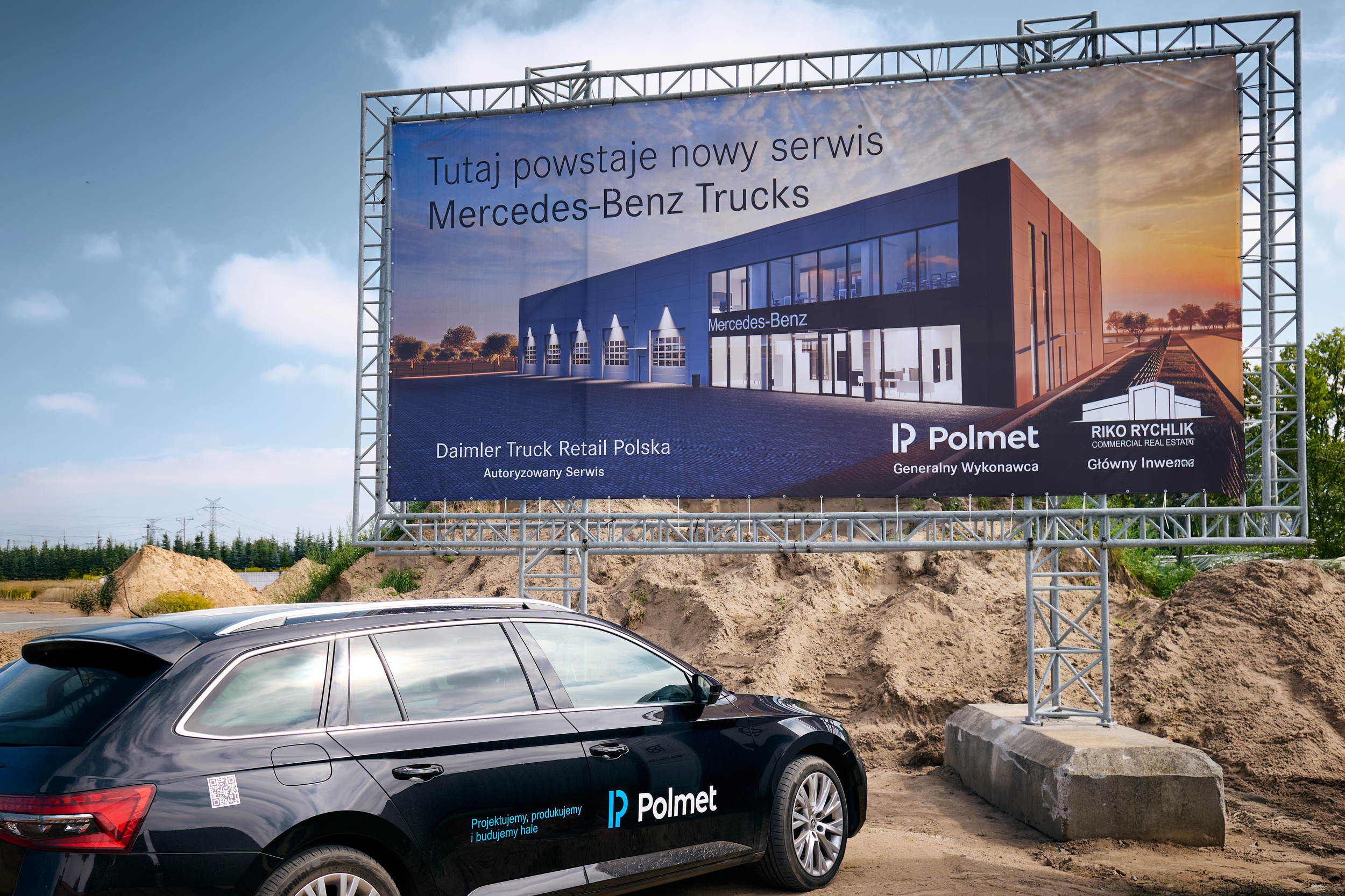 Budowa serwisu Mercedes-Benz Trucks w Ujrzanowie ruszyła pełną parą!
