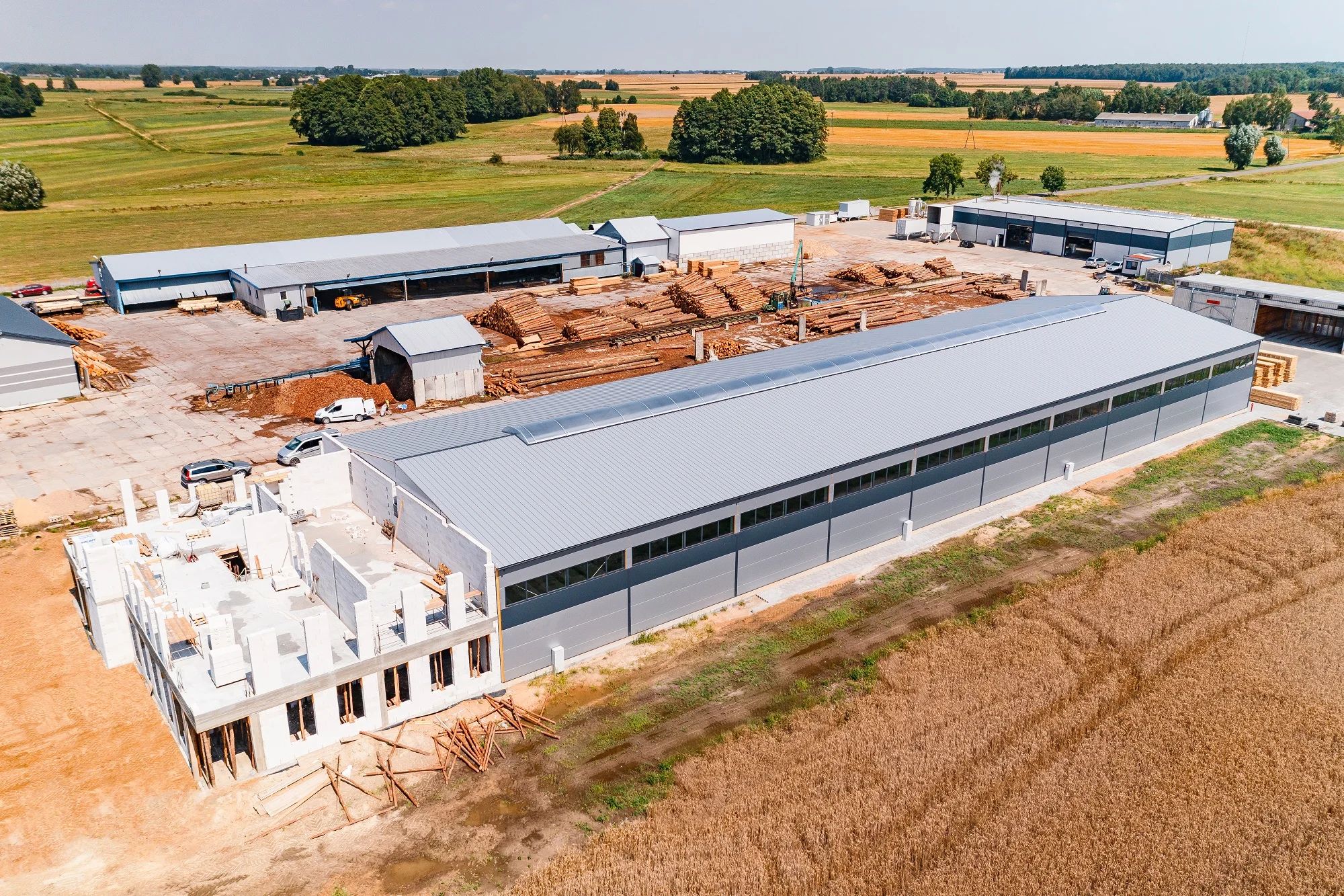 Magazyn drewna w Olszance